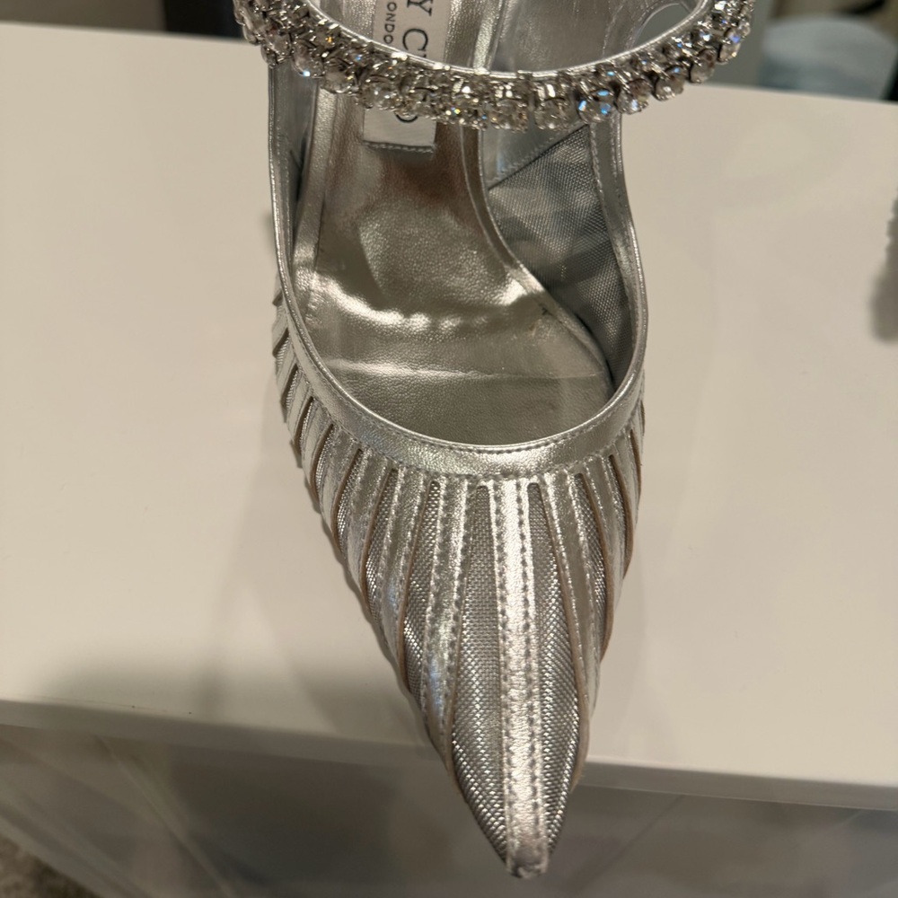 Jimmy Choo bling silver embellished pumps size 39 - Picture 4 of 6